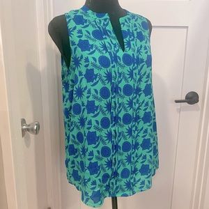 41 Hawthorne Floral print Sleeveless Blouse, Size M